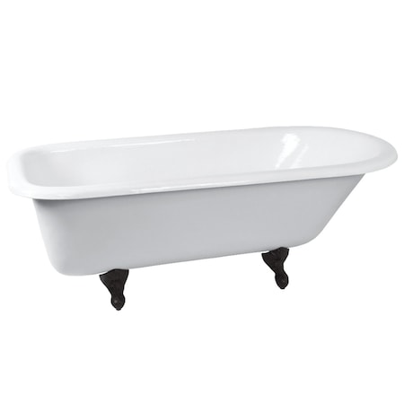 Aqua Eden 66 L, 30.13 W, White/Matte Black, Cast Iron NHVCTND673123T0